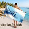 Lazio FC Design Beach Towel Custom Text Large Towel for Beach Vacation