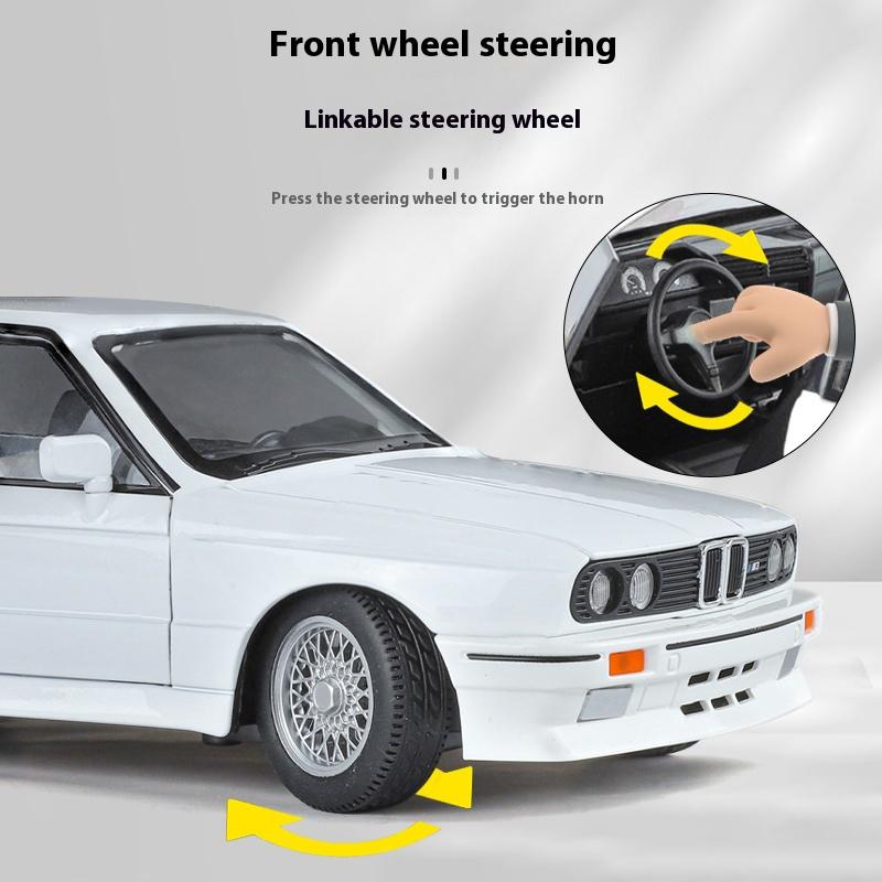 1/24 BMW M3 E30 IM Alloy Miniature Car Diecast Metal Model Collection Hobbies Birthday Present with Friend Decoration Classic Car GT