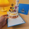 3D Musical Birthday Card with Luminous Cake Design for Boyfriend or Girlfriend