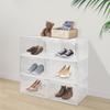 Stackable Shoe Box with Magnetic Door, Clear PP Material, 34.5cm L x 27cm W x 19cm H