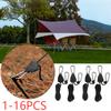 1-16pcs 2m Camping Tent Rope Tensioners Lanyard Hanging Awning Tensioners Ratchet Hanger Pulley Lifting Pulley Hook