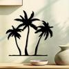1pc Tropical Palm Metal Wall Art Beach House Decor Rustic Iron Mural Christmas Gift