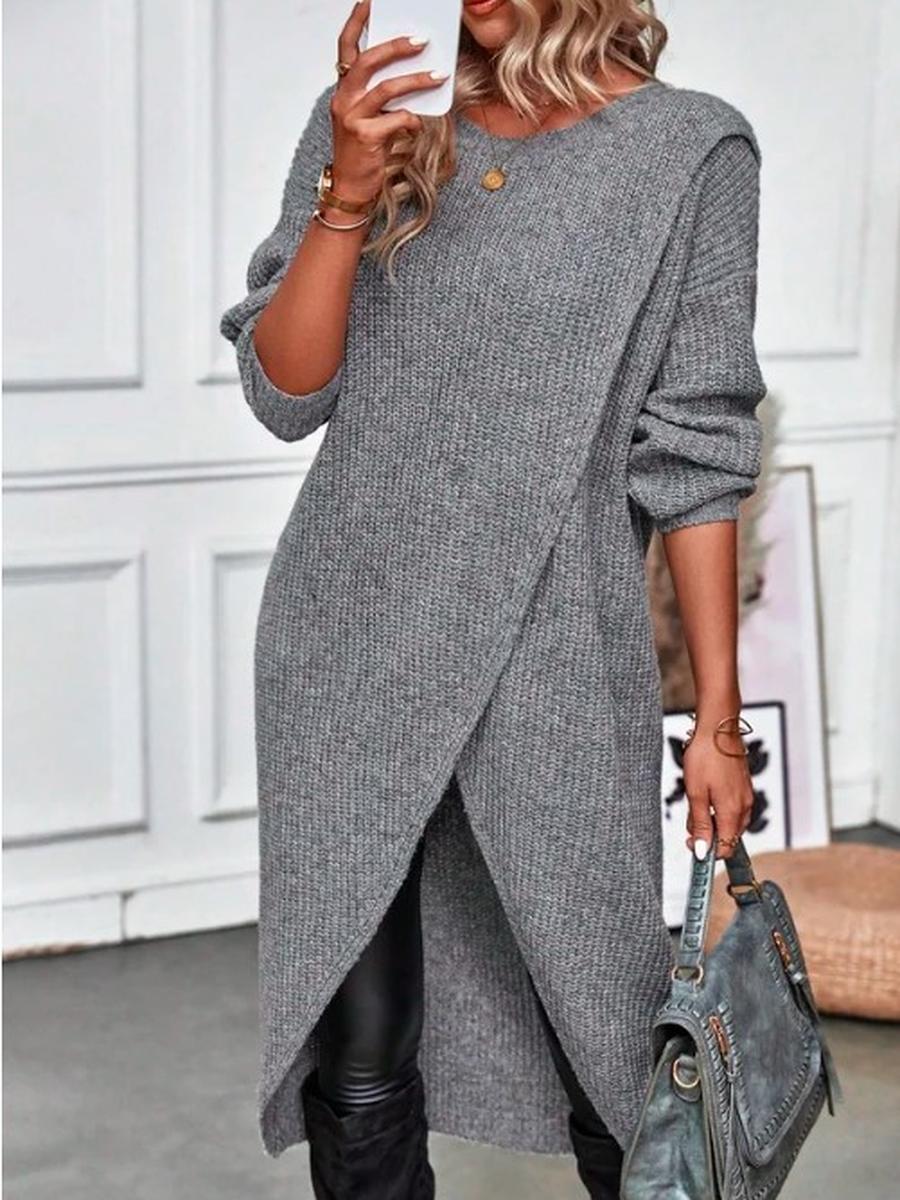 

Women s Knitted Long Cardigan Coat,knitwear,fall fashion,winter fashion,casual wear,long sleeve L сірий колір