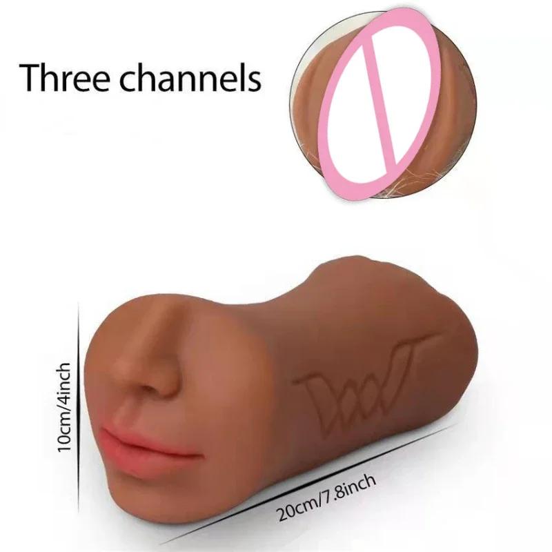 3 v 1 mužské masturbátory pro muže, vagina anus, orální sex, skutečné hluboké hrdlo, masturbace, letadlo, kalíšek, kouření, kapesní vagína, sexuální hračky