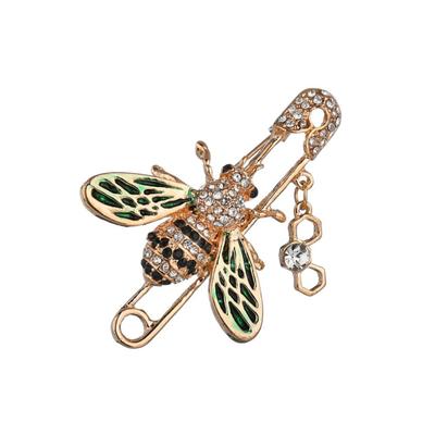 Fashion Women Bee Enamel Brooch Pin Scarf Clothes Lapel Decor Jewelry