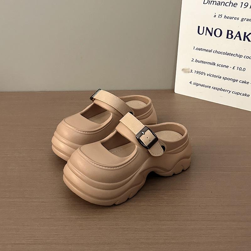 

Retro Japanese soft-soled hole shoes women s spring one-pedal sandals bag head versatile outer wear flow bag head drag 40-41