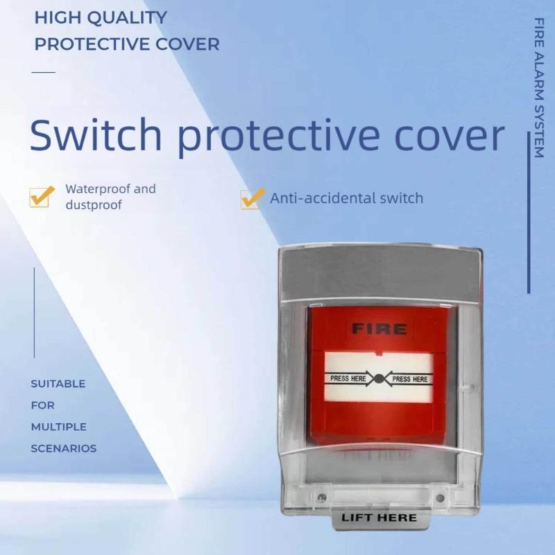 Fire Emergency Button Protective Device - High-strength Plastic Protective Device - Manual Call Point Guardrail - Easy Installation - Waterproof and