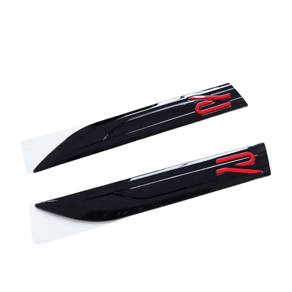 

2Pcs/lot 20cm X 2.9cm ABS R Badge Sticker Car Side Blade Sports Wing Fender Emblem Accessories For Golf Polo Tiguan Rline R-Line 20cm X 2.9cm&2pcs Rline