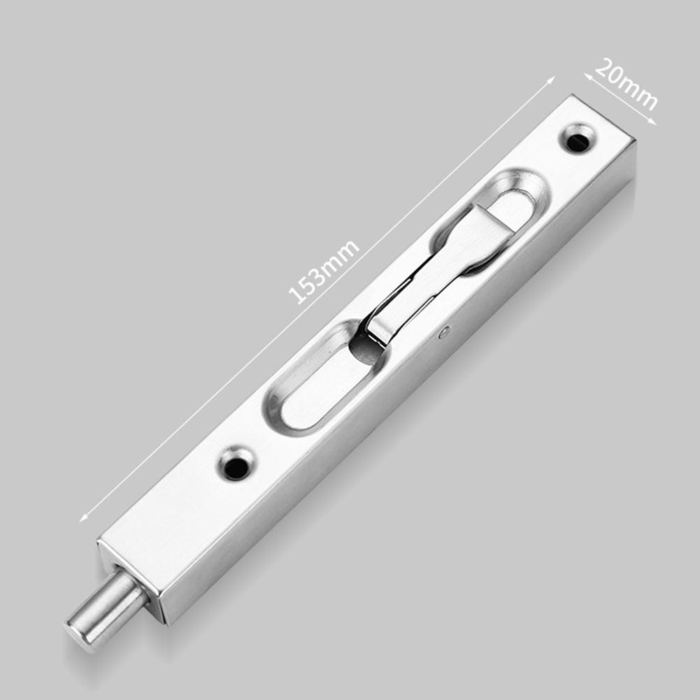 2Pcs Flush Bolt W/Screws Latch Lock Door Guard Lever 6In Stainless Steel Home Decor Spare Tools For Double Opening Doord