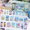 1 Sheets Cute Snacks Beverages Decorative Stickers Star Flash Film Scrapbooking DIY Collage Material Sticker Korean Stationery