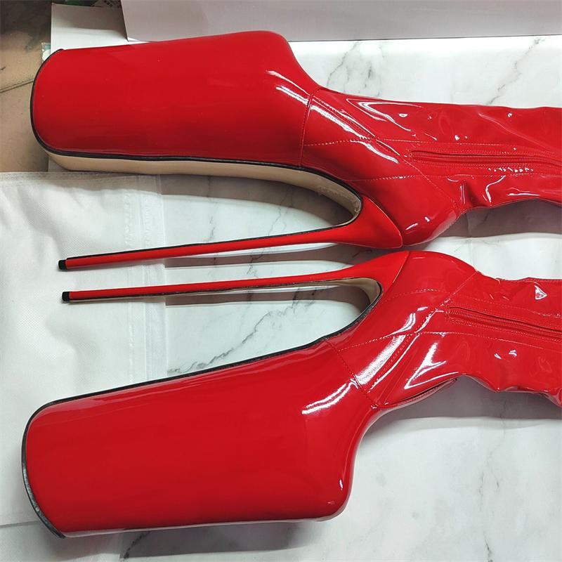 Sexy 19cm Over the Knee High Boots Women High Heel Party Dance Fetish Nightclub Shoes Red Platform Thigh High Boot Big Size 48