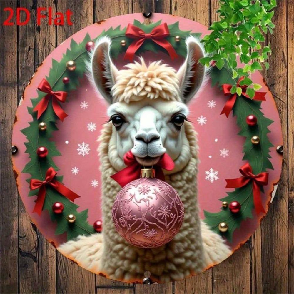 Vintage Tin Sign Christmas Moose Wall Art Metal Decor Retro Snowflake Cafe Bar