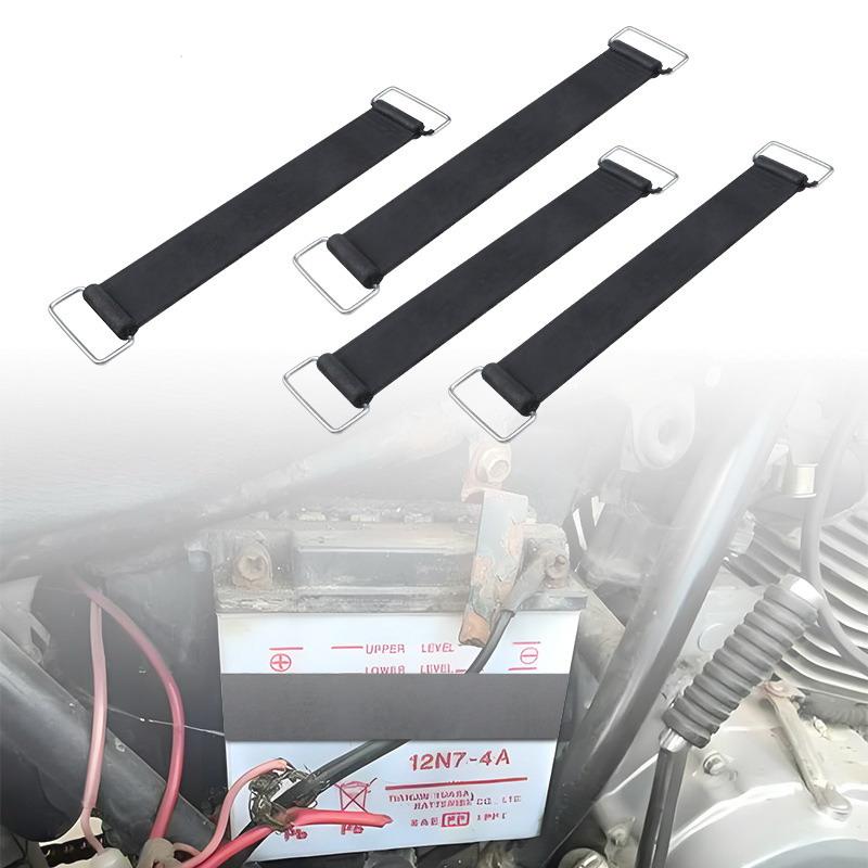 2/4 Balení Gumových Pásků Pro Upevnění Baterie Motocyklu, Vhodné Pro Všechny Motocykly, Tříkolky A Skútry