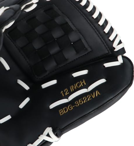 [Amazon.co.jp Exclusive] ZETT Catch Ball Glove for Beginners with Shock Absorbing Pads, 12-inch, Left-Handed Throw, Black and White, BDG3522A