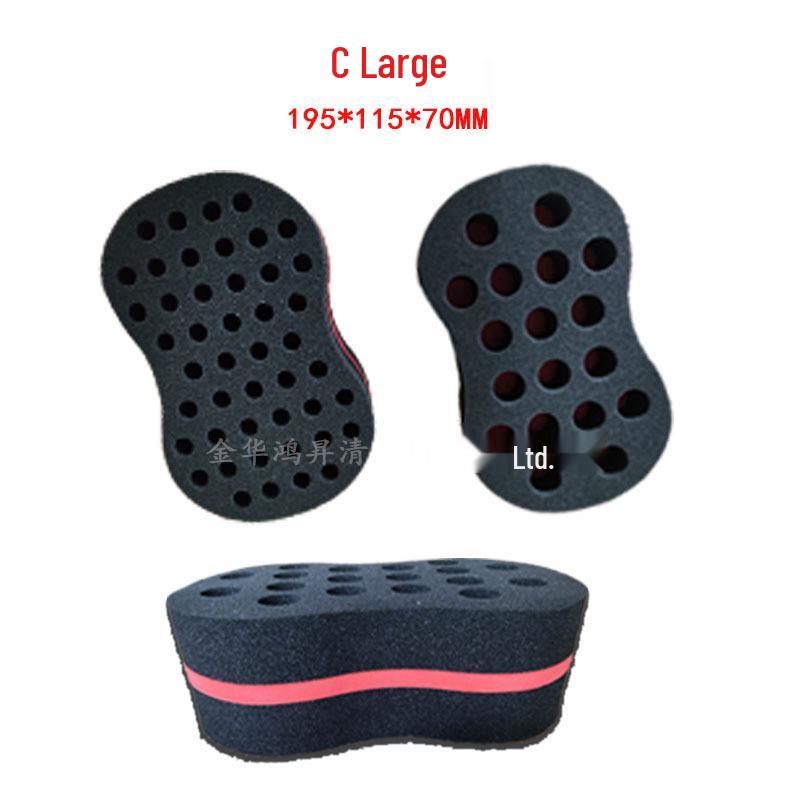 Black Hair Curling Sponge & Styling Comb Set
