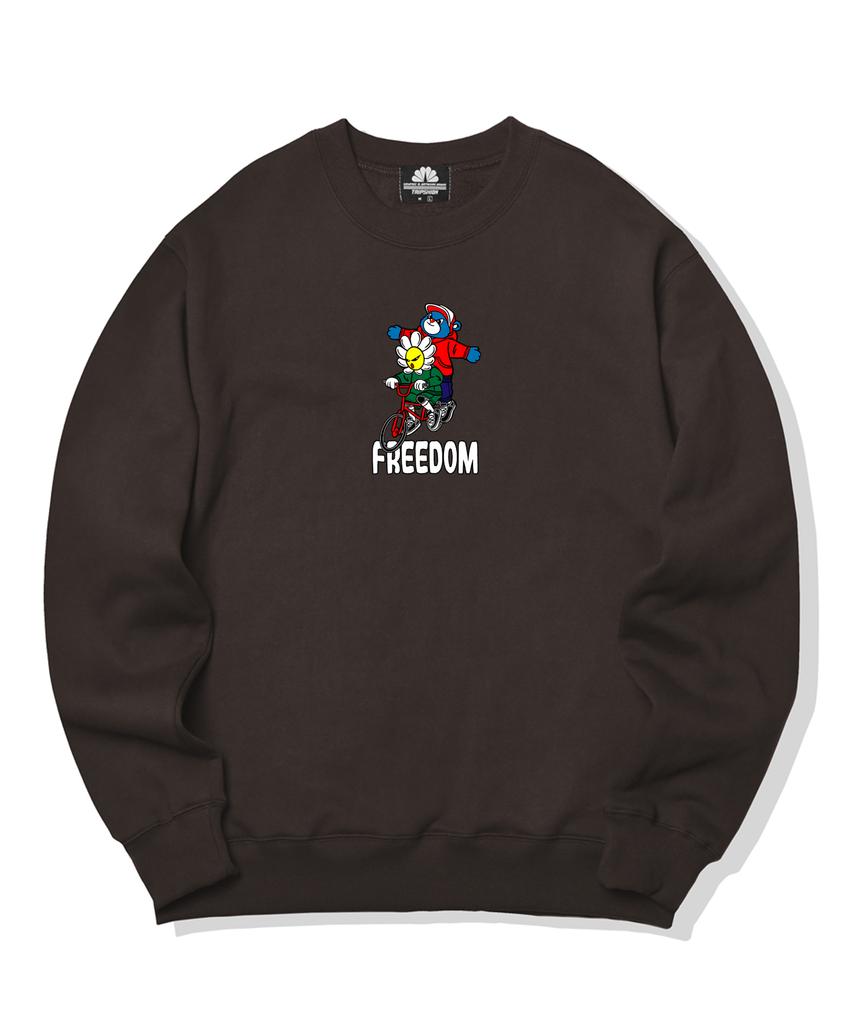 TRIPSHION Bicycle Duo Graphic Crew Neck - Brown