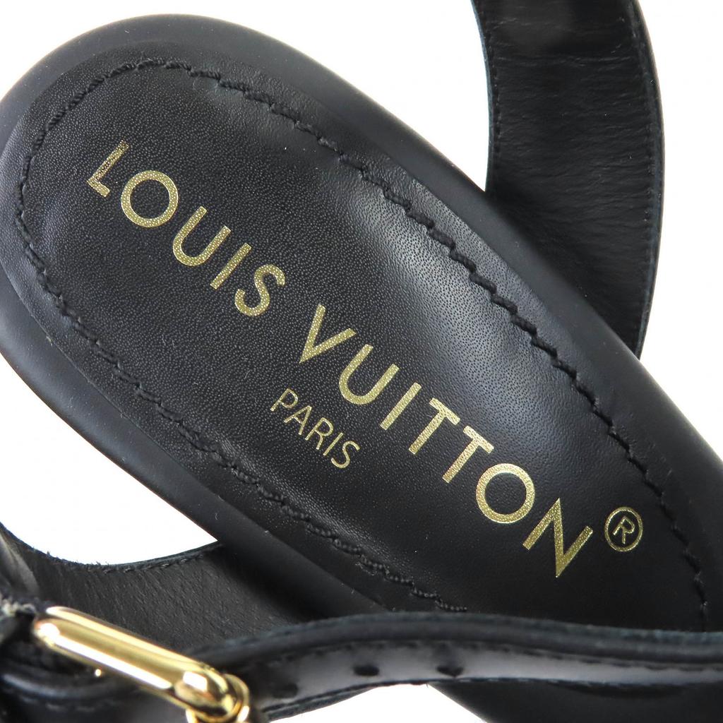 Ausgezeichnete LOUIS VUITTON Sandalen Knöchelriemen Espadrilles mit Keilabsatz 36.5 Gebraucht