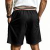 Men Casual Athletic Shorts Drawstring Waistband Relaxed Fit Breathable Knit Fabric for Everyday Wear