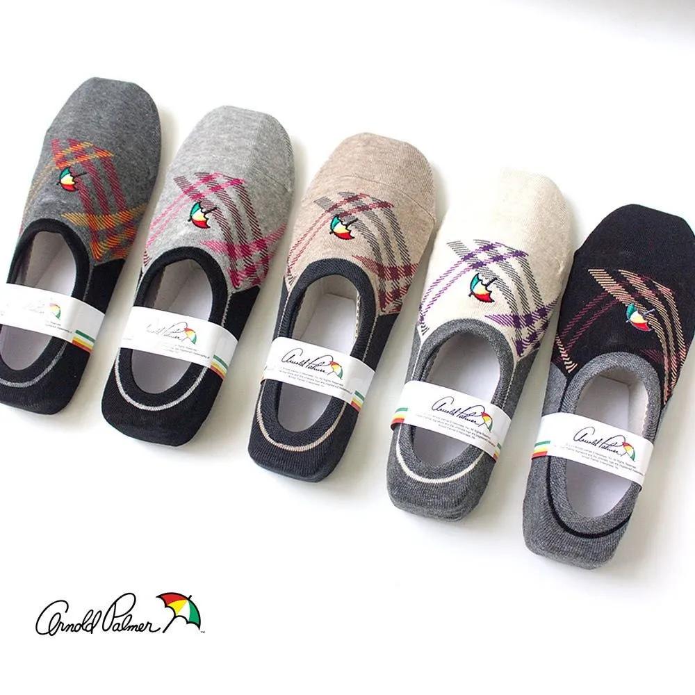 Arnold Palmer Women s Diagonal Socks 5-Pair Set Non-slip Footie No-shows SL001_Set of 5 Socks (Random Color)