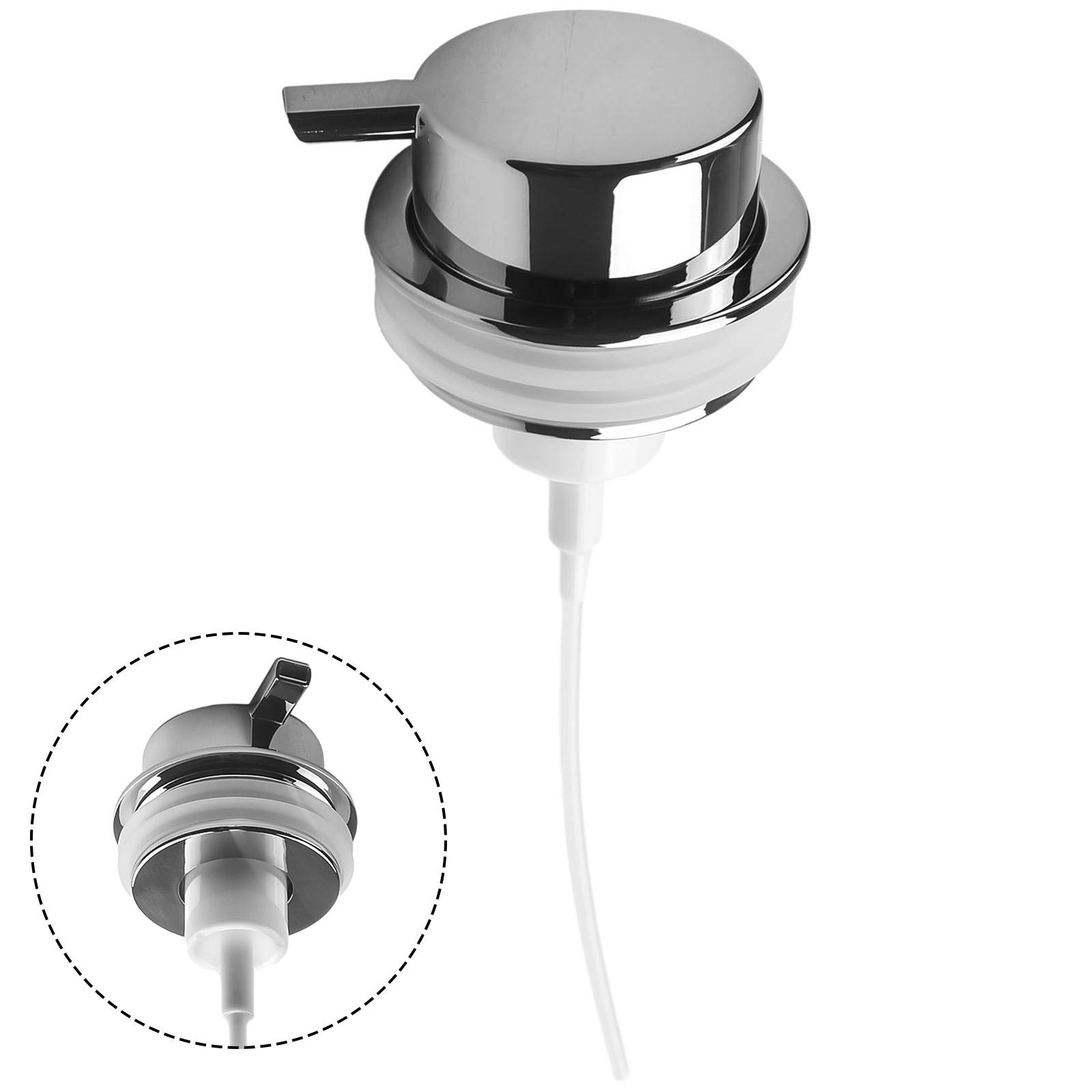 

10.7x8cm Push Pump Head 1pcs ABS Chrome Soap Dispenser срібний