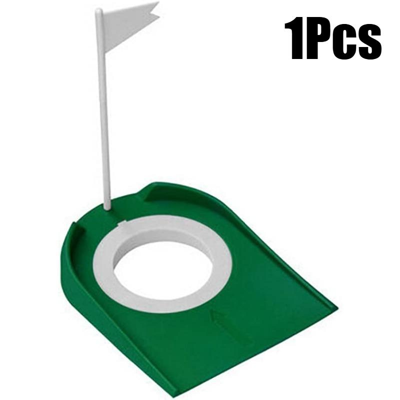 Golf Putting Cup with Flag Practice Training Tools Golf Putting Hole for Kids Adults Office Garage Yard Practice Putting Cup