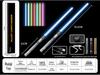 Dual RGB 15-Color Metal Lightsaber Toy - Star Wars Force Laser Sword for Dueling