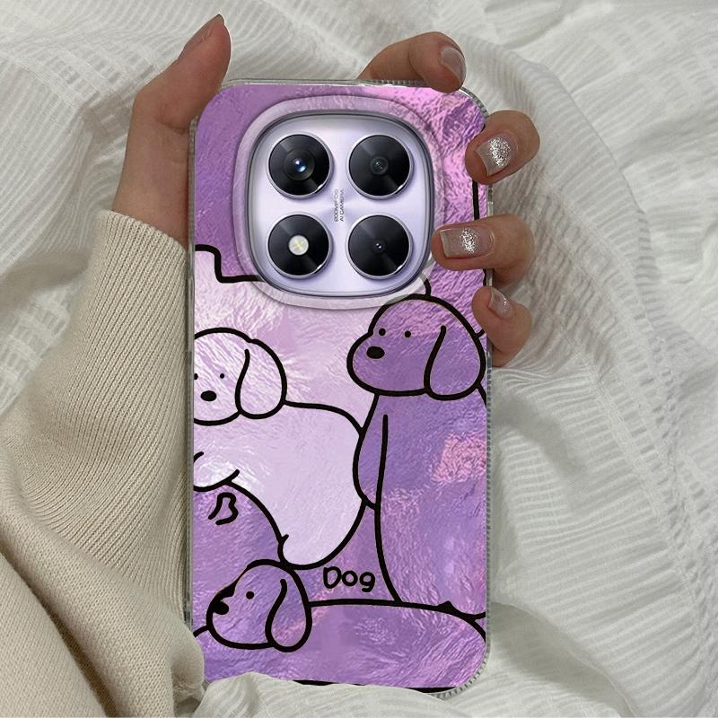 Couple Dog Line Phone Case For Xiaomi Redmi Note 14 13 12 11 10 10S Pro Plus 13C 14C A5 A4 A3 A2 A1 Shockproof Fundas Cover