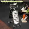 304 Stainless Steel Multifunctional Grater, Heat Resistant Tongs with Plate Clip and Bowl Holder, Vegetable Shredder