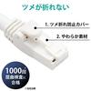ELECOM LAN Cable, 50m, Anti-Slip, Simple Packaging, EU RoHS Compliant, Stranded Wire, White, LD-GPAT/WH50/RS
