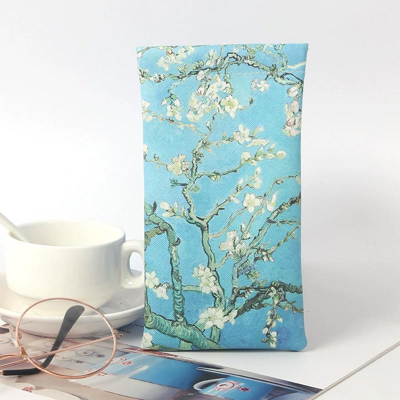 1PC Floral Print Anti Pressure Storage Bag Eyewear Protector Oil Painting Portable Glasses Case Box Storage Bag Sunglasses Box