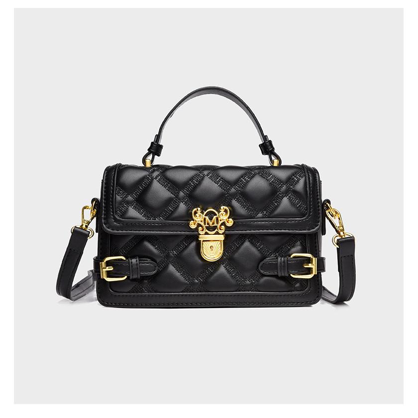 IELGY Niche Fashion Diamond Chain Bag Texture Portable Small Square Bag