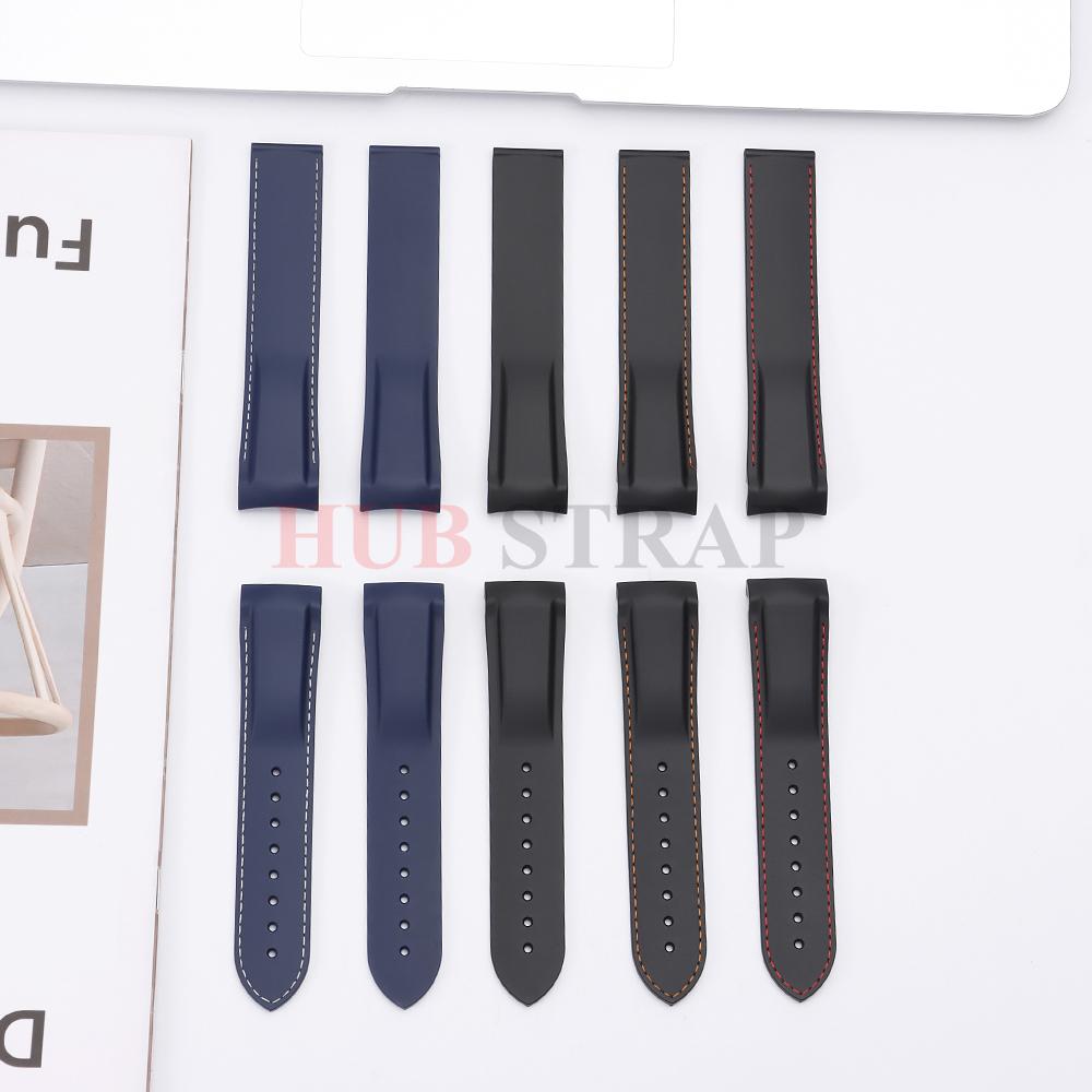 20mm 22mm Rubber Silicone Watchband for Omega Seamaster 300 Speedmaster for Seiko SKX Waterproof Watchband Watch Strap Men Women
