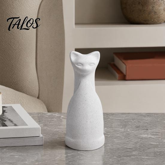 Seamless Cat Model 3D Printed Ornament, Minimalist Geometric Design, One-Piece One-piece Sculpture Durable Sculpture, for Home Office Bedroom