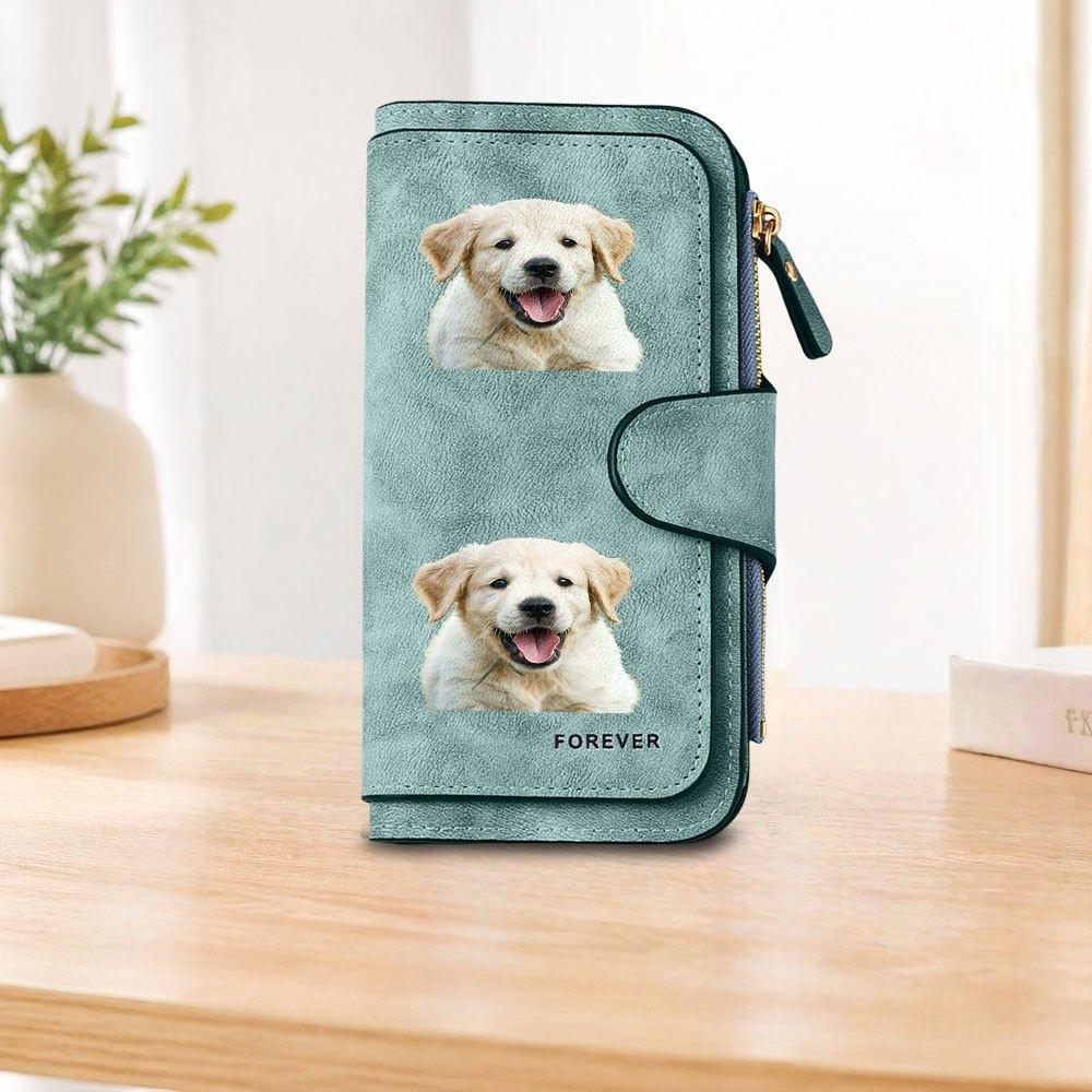 Golden Retriever Puppy Long Zipper Wallet, Large Capacity Card Holder, Unisex Clutch Bag, Fashionable Zipper Coin Purse, Suitable for Daily Use, A