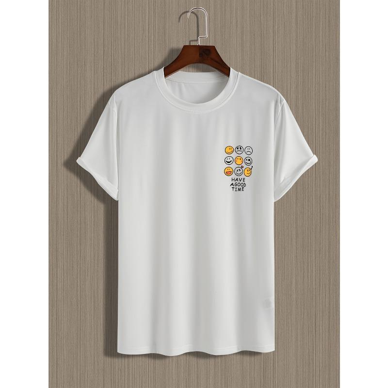 European Size Men'S Summer Print Short-Sleeve T-Shirt
