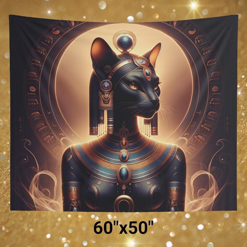 Bastet tapestry 75x100 чёрный