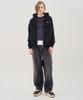 Thefrht Oversized Two-Way Artwork Zip-Up Hoodie (Black)