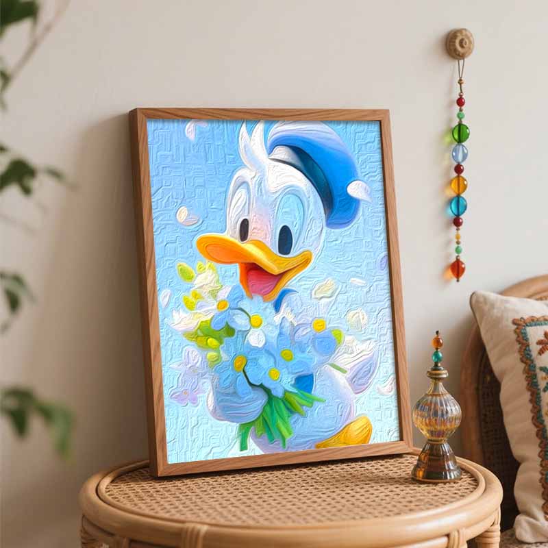 Disney Donald Duck Flowers Paint By Number Kit Drawing Canvas DIY Picture Home Decor Modern Wall Art Gift For Adult Room Decor Craft