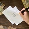 Chinese Style Greeting Cards Set, Silver Stamped Holiday Postcards, Memorial Stationery Material Paper