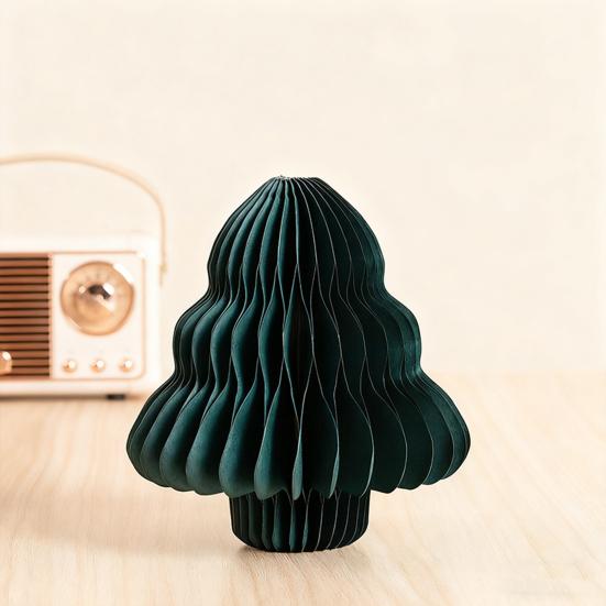 Yousheng 3/4Pcs Christmas Tree Ornament Easy Assembly Geometric Origami Christmas Tree Festive Merry Christmas Decor