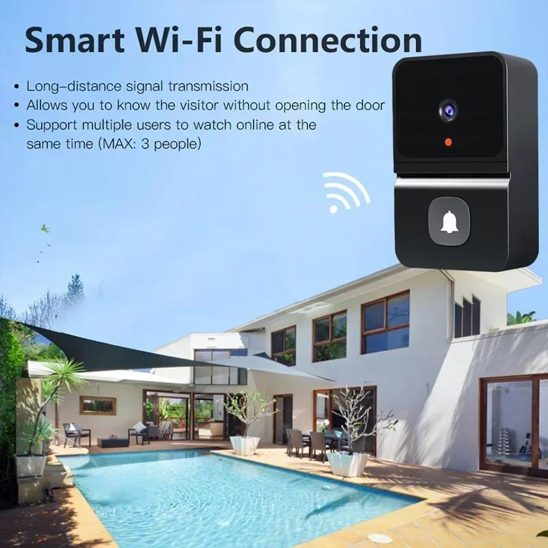 Wireless WiFi Doorbell Camera Waterproof 720P HD Video Door Bell Smart Outdoor Wireless Doorbell With Camera Night Vision