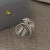 Xiaomi 925 Sterling Silver Rings for Women Couple Minimalist Handmade Simple Wide Ring Fine Jewelry Gift Prevent Allergy