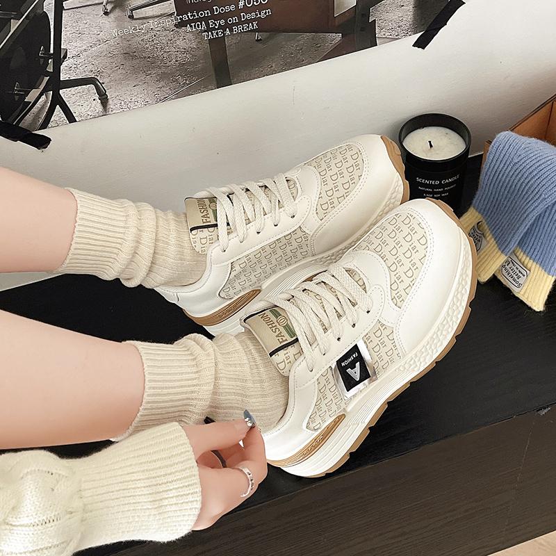 Fashion 2025 NEW Trendy Women's Casual Hot-selling comfort and versatile Shoes round Toe Platform Rubber Sole Comfortable