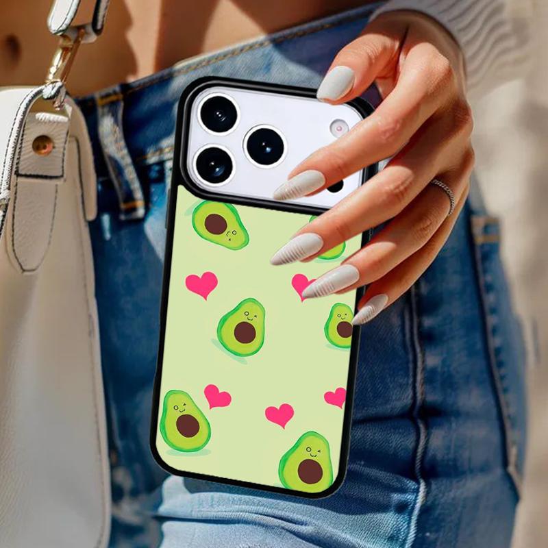 Lovely Avocado Phone Case For iPhone 17 Air 14 15 13 12 Max Cover For Apple 16e 11 Pro Max Plus Coque
