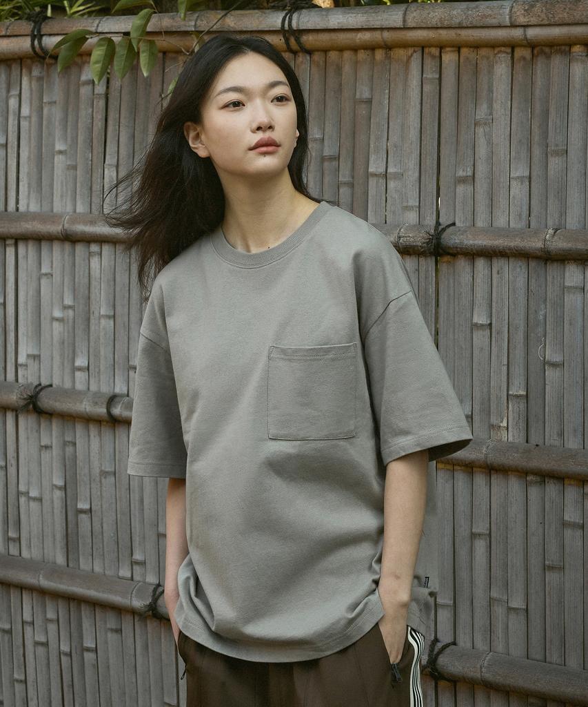 MINIMALPROJECT Robust Heavy Pocket Short Sleeve T-Shirt Mst154 [Gray]