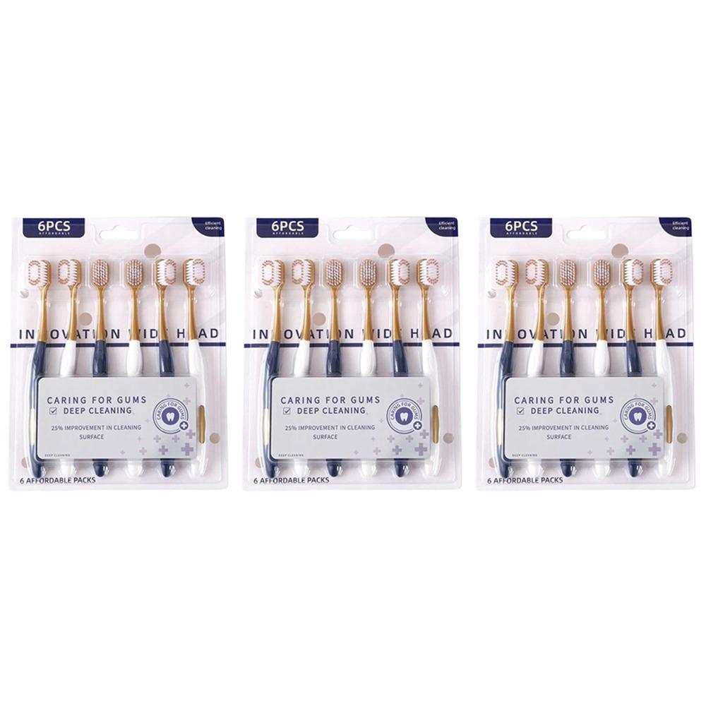 6/12/18Pcs Ultra Soft Toothbrush Ultra-Fine Bristles Travel-Friendly Toothbrush  Daily Gum Health