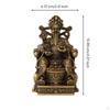 Chinese Wealth Deity Figurine Detailed Brass Antique Gold
