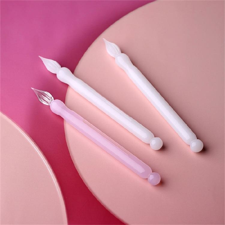 Pluma de Cristal Corta Portátil para Escribir, Bocetar, Diario, Pluma de Caligrafía Portátil para Artista Principiante