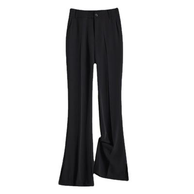 Wide-Leg Pants Women Summer High Waist Split Drape Suit Pants Plus Size Fat MM Slimming Loose Floor-Length Pants