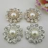 5pcs Large Ivory Pearl Rhinestone Buttons for Crafts Sewing Accessories Metal Buttons for Clothing